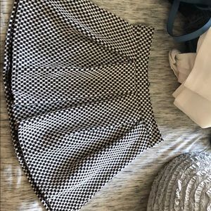Bethany Mota black and white striped skirt